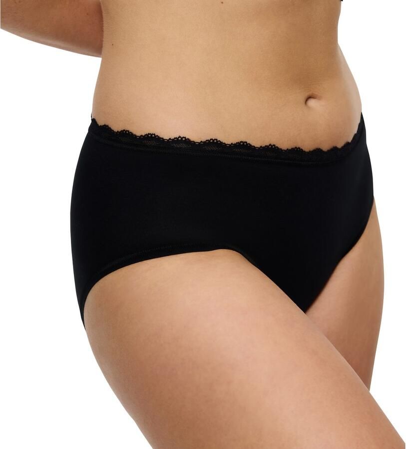 Triumph Midislip Feel Of Cotton zacht zonder zijnaden smalle kanten band (Set van 2)