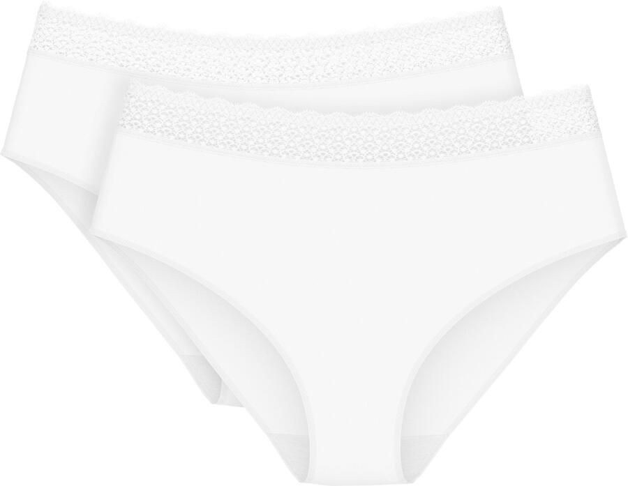 Triumph Midislip Feel of Modal zeer zacht elastische tailleband met kant licht (Set van 2) - Foto 5