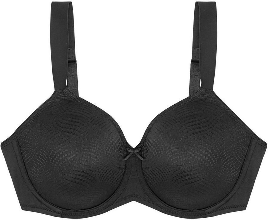 Triumph Minimizer-bh Essential Minimizer Glinsterend jacquardpatroon met beugel kleine satijnen strik - Foto 4