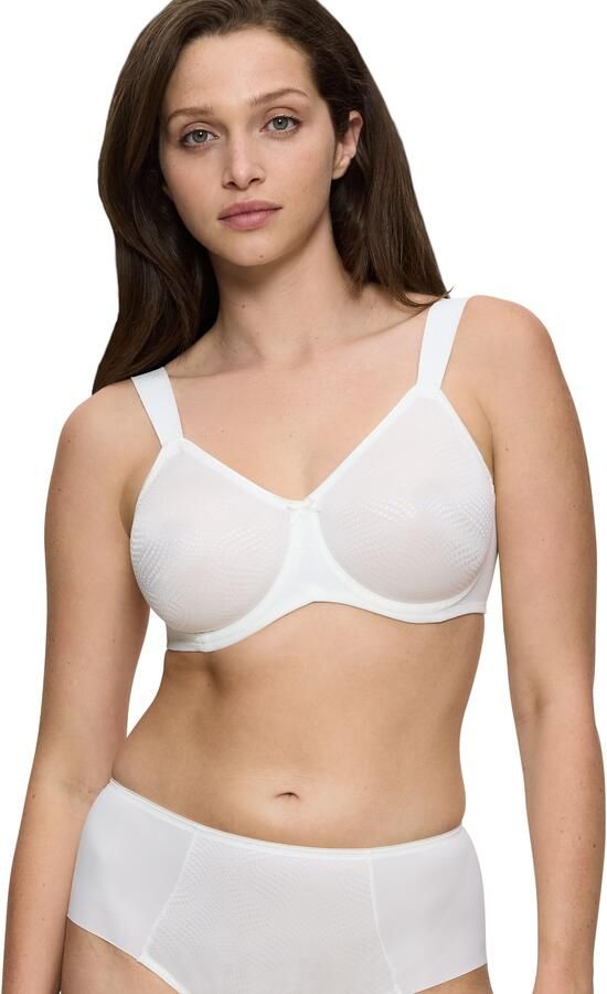 Triumph Minimizer-bh Essential Minimizer Glinsterend jacquardpatroon met beugel kleine satijnen strik - Foto 7