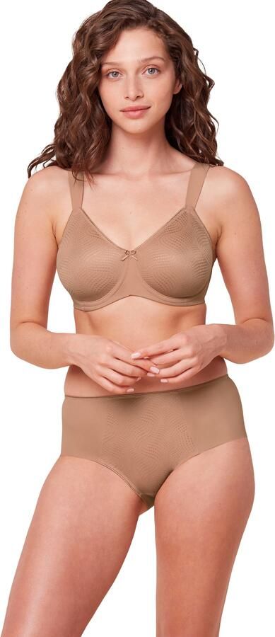 Triumph Minimizer-bh Essential Minimizer Glinsterend jacquardpatroon met beugel kleine satijnen strik - Foto 5