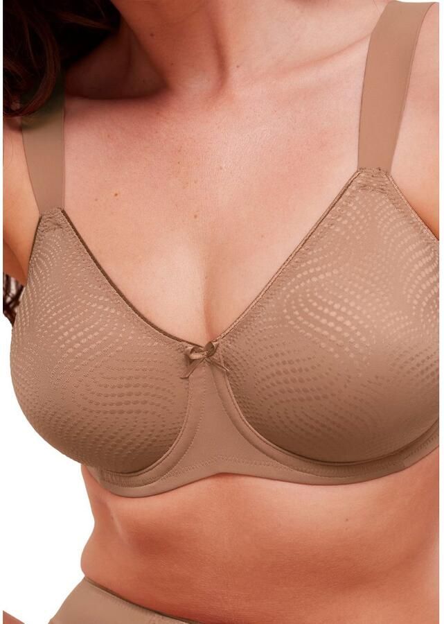 Triumph Minimizer-bh Essential Minimizer Glinsterend jacquardpatroon met beugel kleine satijnen strik - Foto 4