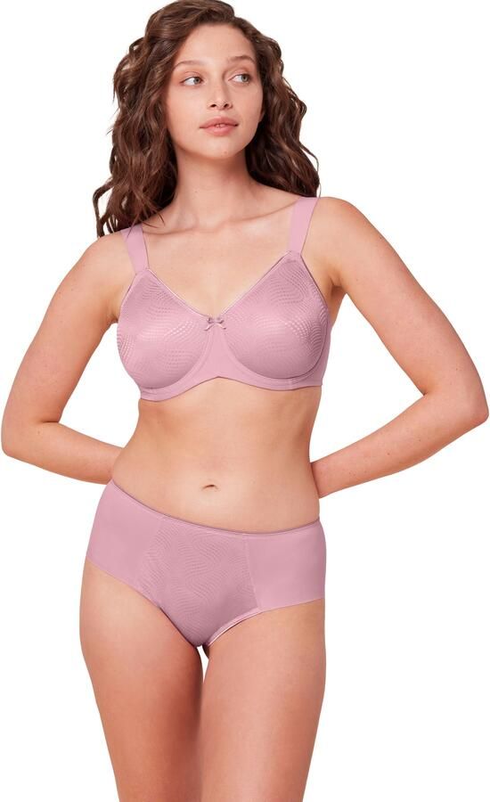 Triumph Minimizer-bh Essential Minimizer Glinsterend jacquardpatroon met beugel kleine satijnen strik - Foto 5