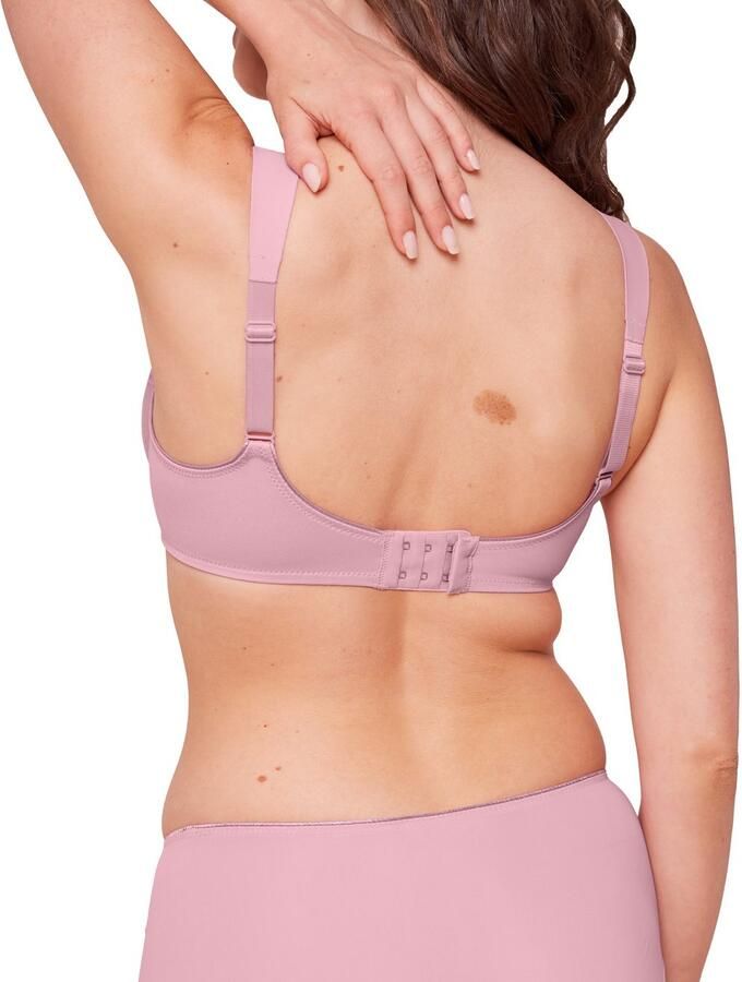 Triumph Minimizer-bh Essential Minimizer Glinsterend jacquardpatroon met beugel kleine satijnen strik - Foto 3