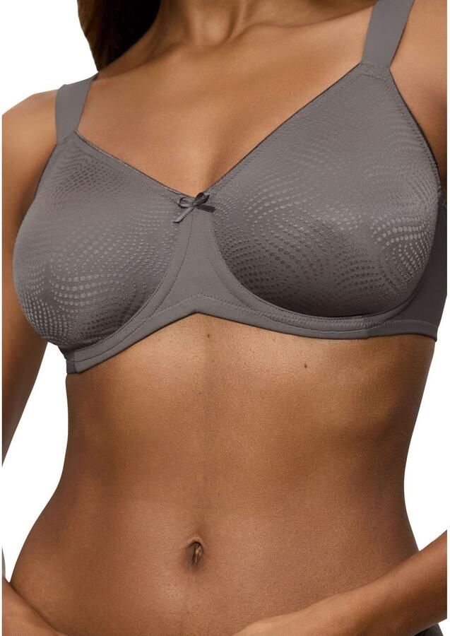 Triumph Minimizer-bh Essential Minimizer Glinsterend jacquardpatroon met beugel kleine satijnen strik - Foto 2