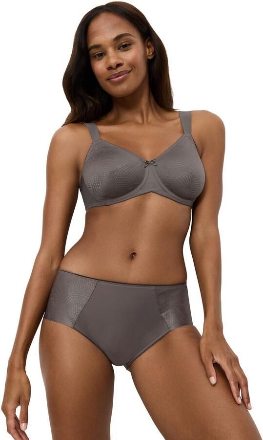 Triumph Minimizer-bh Essential Minimizer Glinsterend jacquardpatroon met beugel kleine satijnen strik - Foto 3