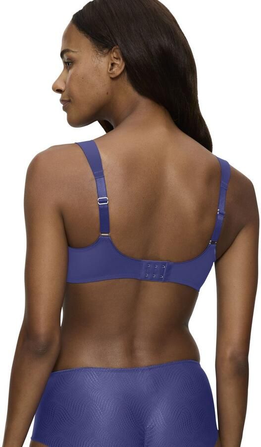 Triumph Minimizer-bh Essential Minimizer Glinsterend jacquardpatroon met beugel kleine satijnen strik - Foto 3