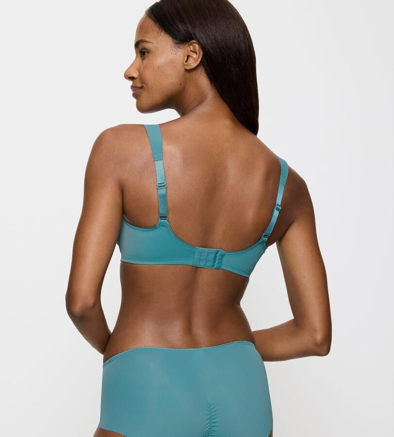 Triumph Minimizer-bh Essential Minimizer Glinsterend jacquardpatroon met beugel kleine satijnen strik - Foto 3