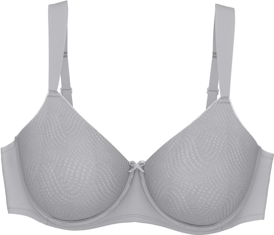 Triumph Minimizer-bh Essential Minimizer Glinsterend jacquardpatroon met beugel kleine satijnen strik