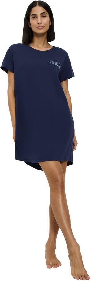 Triumph Nachthemd Nightdresses NDK X zacht ademend geribbelde ronde halslijn korte mouw - Foto 3