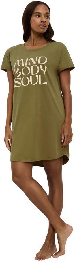 Triumph Nachthemd Nightdresses NDK X zacht ademend geribbelde ronde halslijn korte mouw - Foto 3