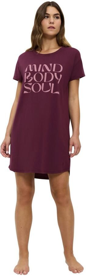 Triumph Nachthemd Nightdresses NDK X zacht ademend geribbelde ronde halslijn korte mouw - Foto 3