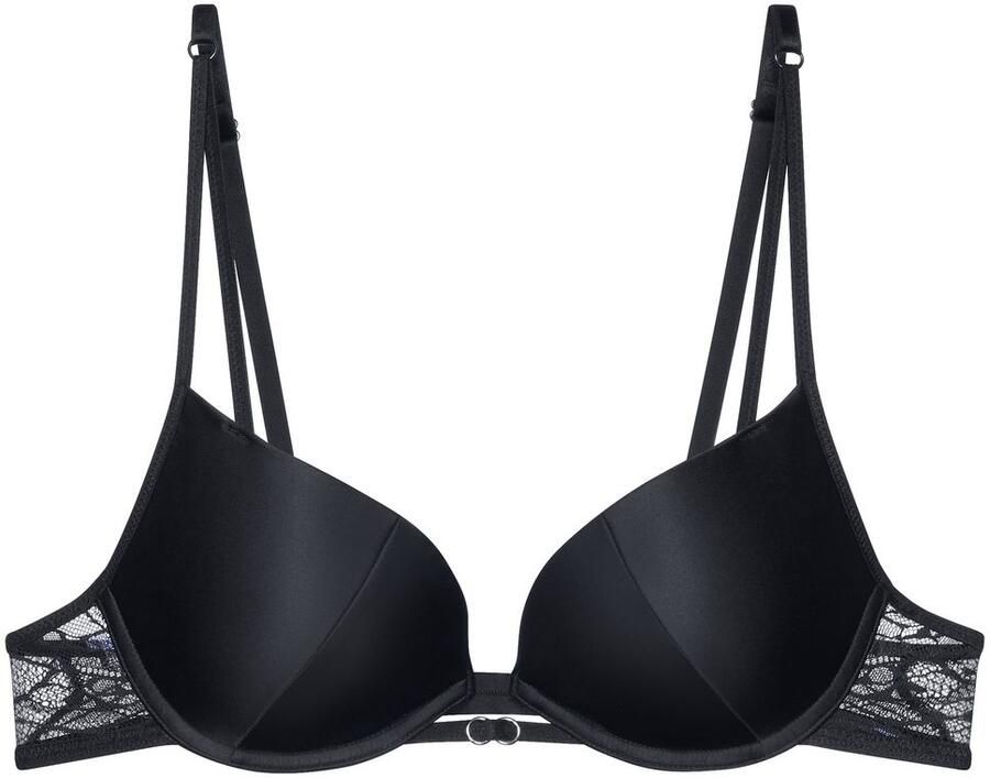 Triumph Push-up-bh Crazy Stupid Love Kant stretch-satijn op de cups vederlichte cups mesh