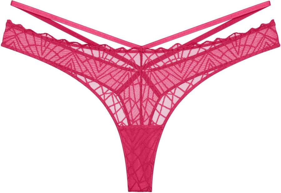 Triumph String That Night In Vegas Kant met mesh-achterkant banddetails elegante pasvorm