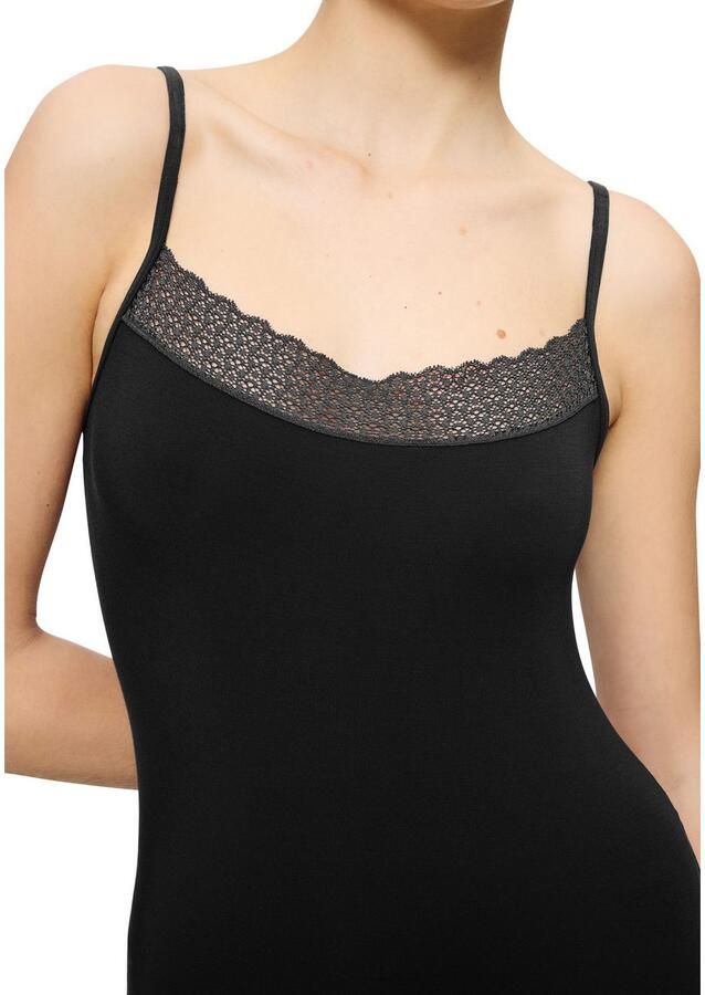 Triumph Top met spaghettibandjes Feel of Modal zijdezacht vierkante hals comfortabel kanten details elastisch