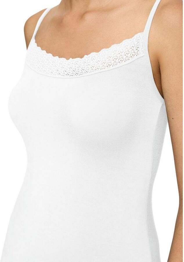 Triumph Top met spaghettibandjes Feel of Modal zijdezacht vierkante hals comfortabel kanten details elastisch