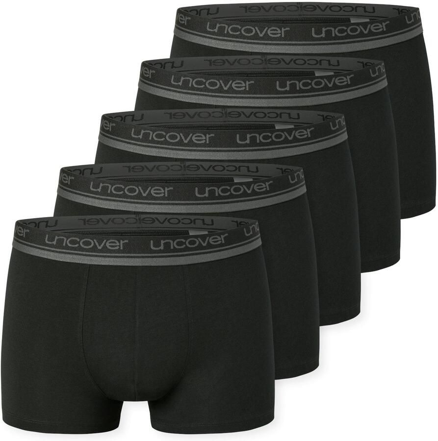 Uncover by SCHIESSER Boxershort UNCOVER Cotton zonder ingreep elastisch single jersey logoband (Set van 5) - Foto 4