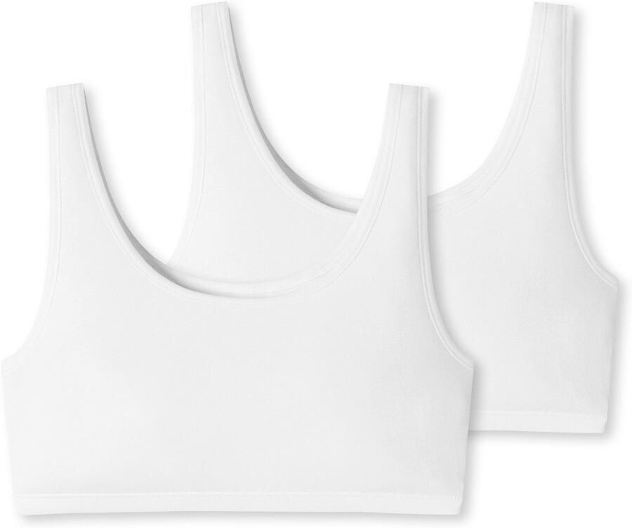 Uncover by SCHIESSER Bustier UNCOVER Cotton brede bandjes cotton-mix elastisch zacht (Set van 2) - Foto 4