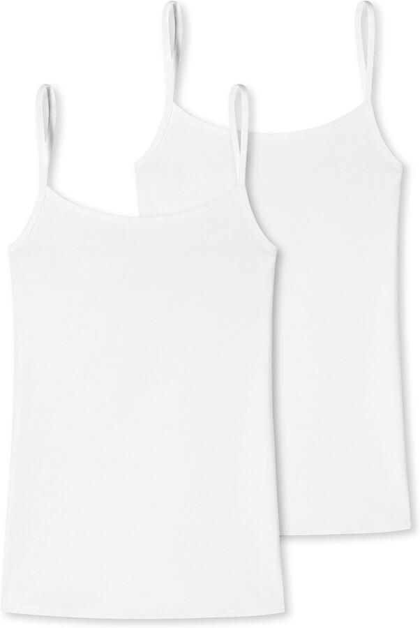 Uncover by SCHIESSER Top met spaghettibandjes UNCOVER Cotton diepe ronde halslijn smalle bandjes elastisch zacht - Foto 4