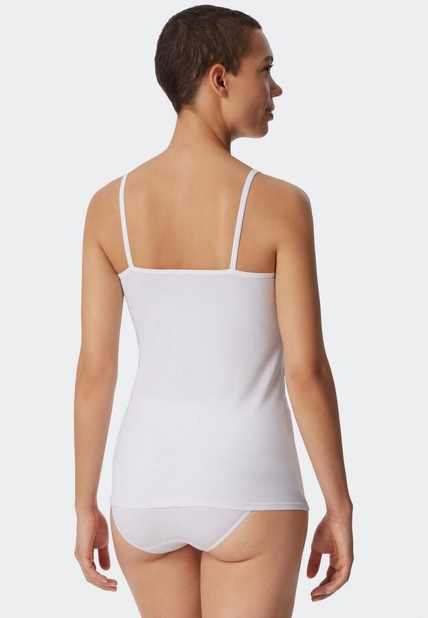Uncover by SCHIESSER Top met spaghettibandjes UNCOVER Cotton diepe ronde halslijn smalle bandjes elastisch zacht - Foto 3