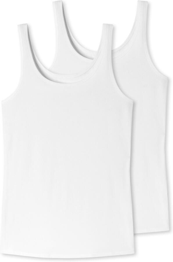 Uncover by SCHIESSER Top UNCOVER Cotton diepe ronde halslijn brede bandjes elastisch zacht (Set van 2) - Foto 4