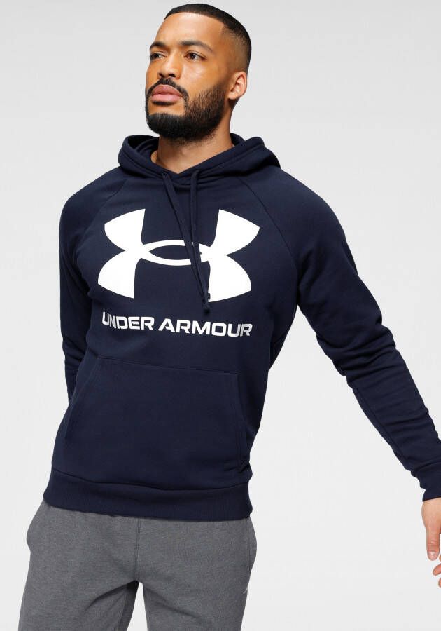 Under Armour Molletoned interieur ingeslikt met groot bedrukt logo Blauw Heren