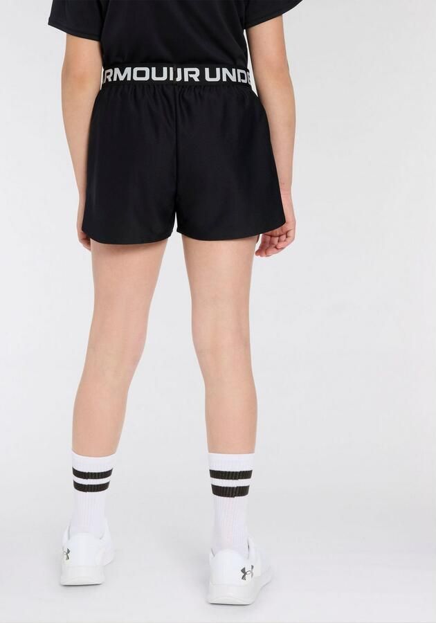 Under Armour sportshort zwart wit Sportbroek Jongens Meisjes Polyester 140 - Foto 5