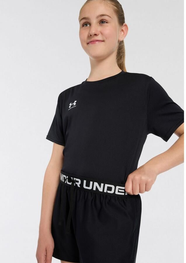 Under Armour sportshort zwart wit Sportbroek Jongens Meisjes Polyester 140 - Foto 3