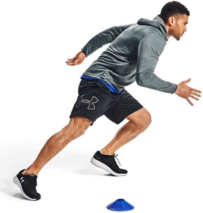 Under Armour tech graphic hardloopshort zwart heren