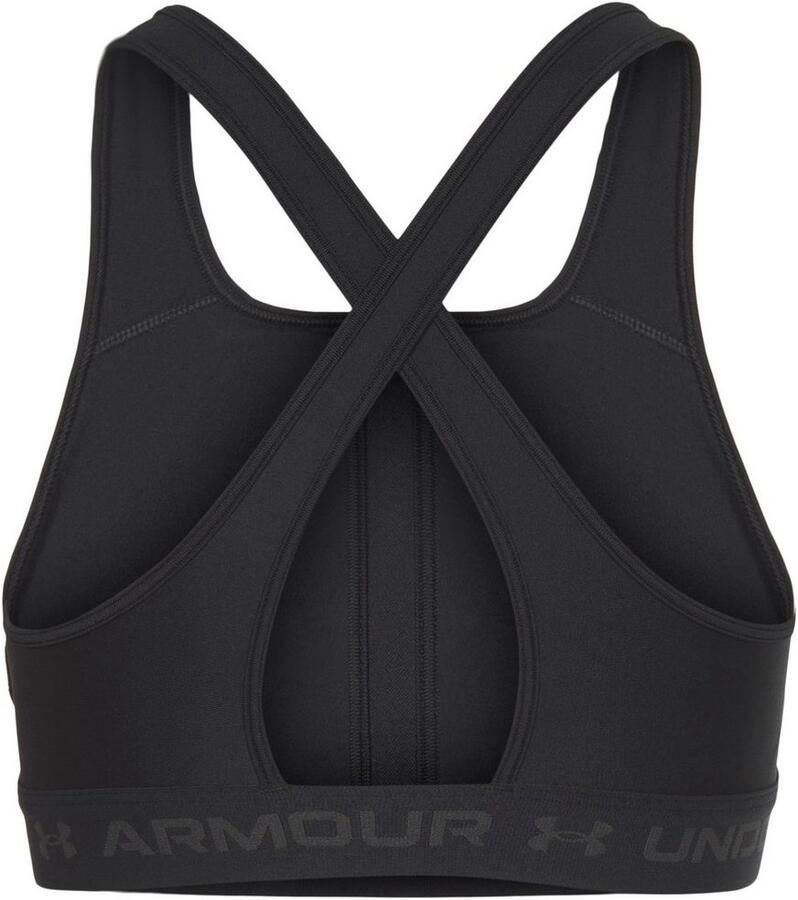 Under Armour mid crossback medium-impact sportbh zwart dames - Foto 2