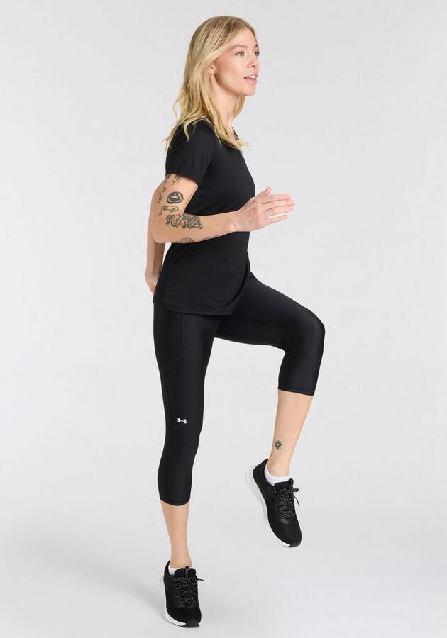 Under Armour mid crossback medium-impact sportbh zwart dames - Foto 7