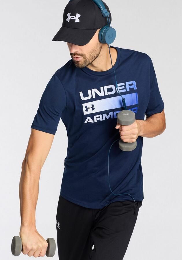 Under Armour T-shirt Korte Mouw T-shirt met teamuitgave en woordmerk - Foto 5
