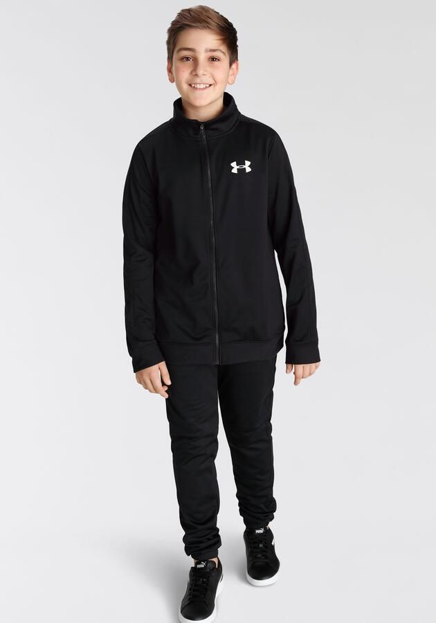 Under Armour trainingspak zwart wit Jongens Polyester Opstaande kraag Logo 164 - Foto 3