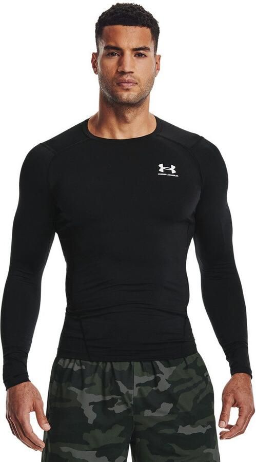 Under Armour Men's HeatGear Armour Compression Long Sleeve Tee Zwart- Heren Zwart - Foto 12
