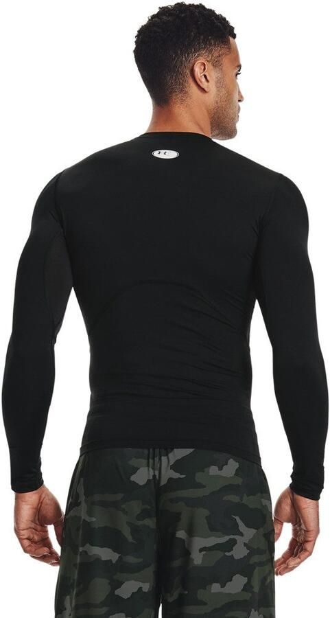 Under Armour Men's HeatGear Armour Compression Long Sleeve Tee Zwart- Heren Zwart - Foto 8