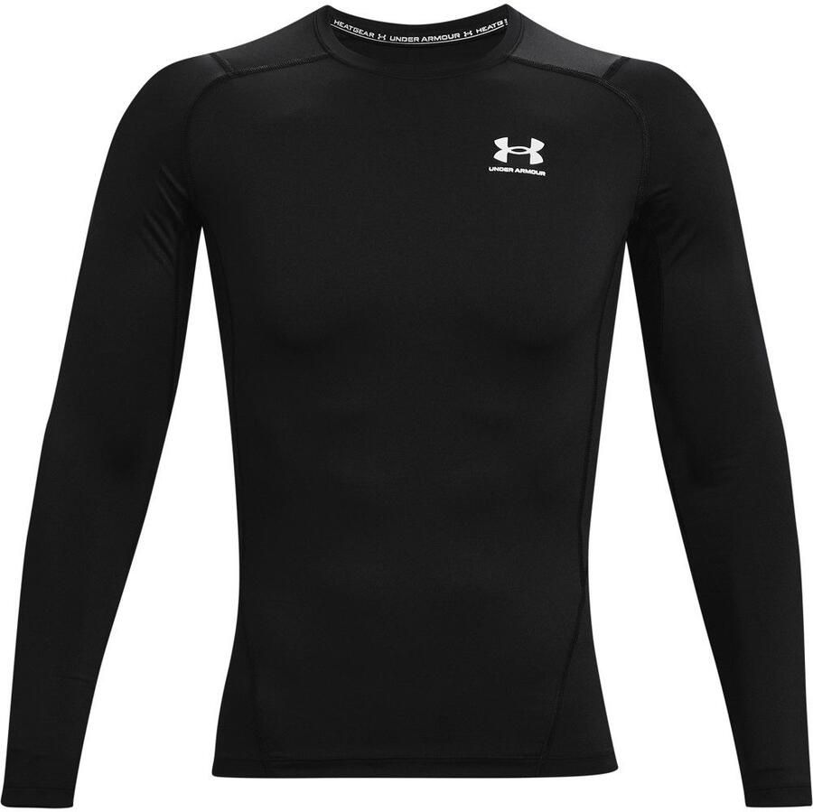 Under Armour Men's HeatGear Armour Compression Long Sleeve Tee Zwart- Heren Zwart