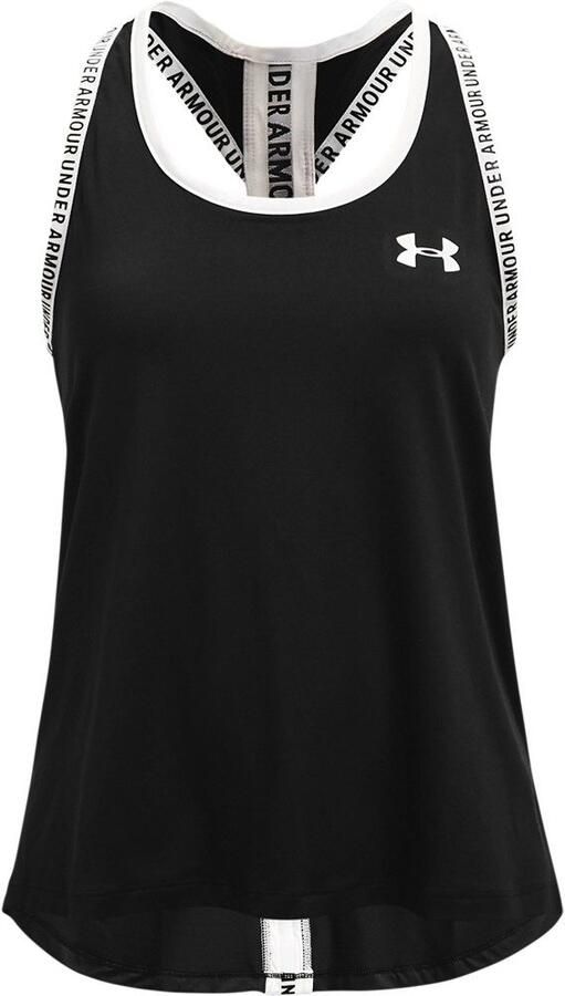 Under Armour sporttop KnockOut Tank zwart wit Sport t-shirt Polyester Ronde hals 152
