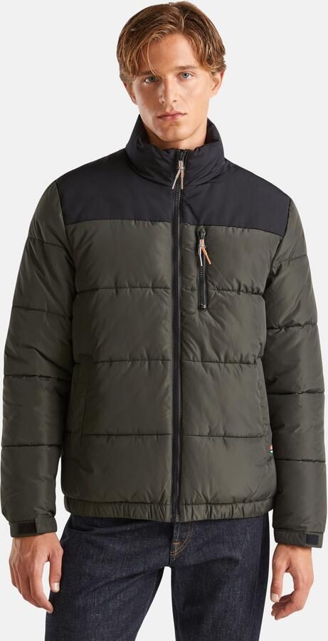 United Colors of Benetton Gewatteerde jas met een contrastkleurige inzet - Foto 3