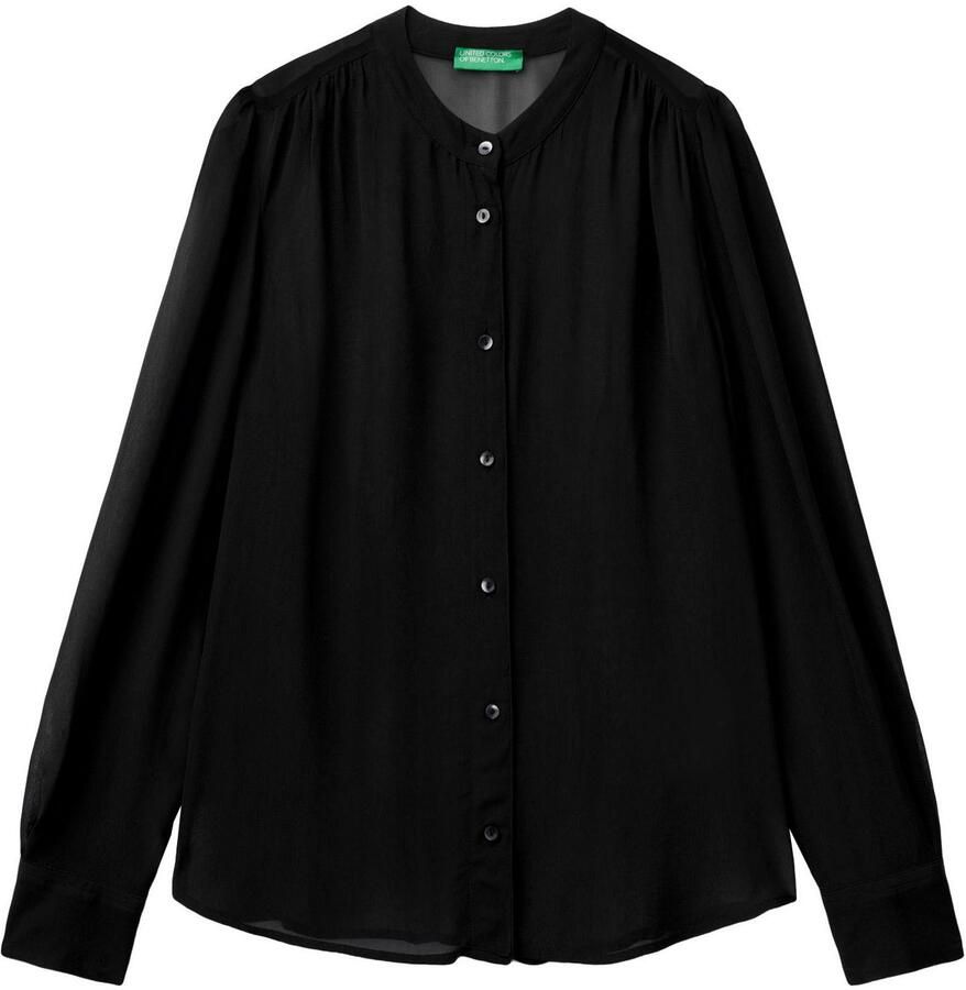 United Colors of Benetton Overhemd met lange mouwen met elegante staande kraag