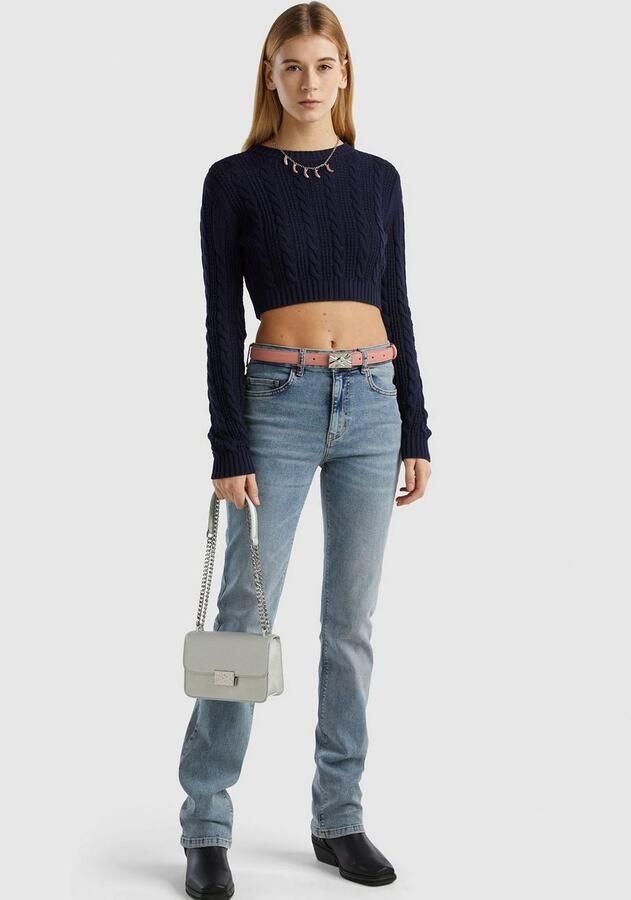 United Colors of Benetton Trui met ronde hals cropped