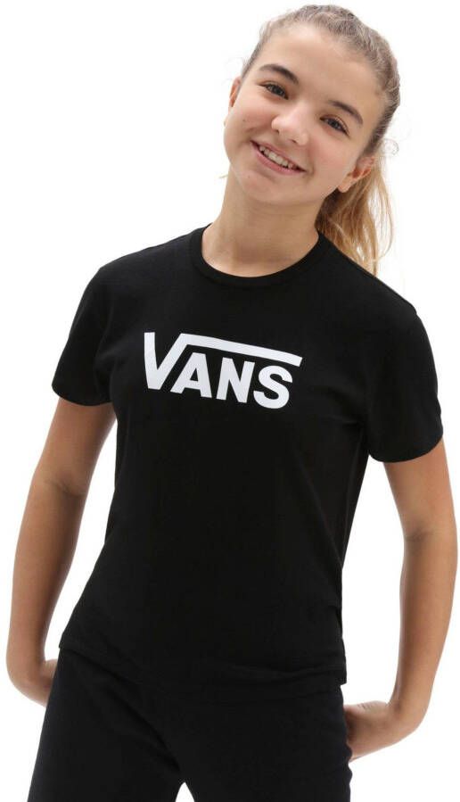 Vans T-shirt met logo zwart Meisjes Katoen Ronde hals Logo 176 (XL)