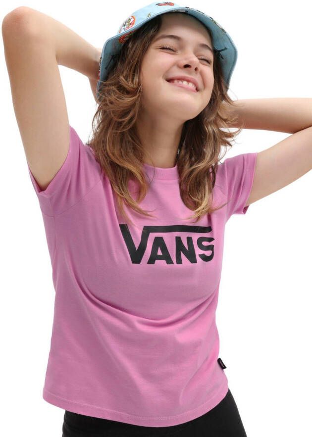 Vans T-shirt roze Katoen Ronde hals Logo 152 (M)