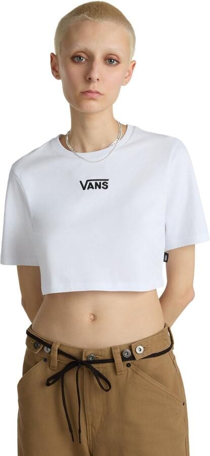 Vans Flying V Crew Crop II Shirt White Dames