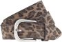 Vanzetti Leren riem met donkere airbrushranden animal-print eenvoudige pingesp - Thumbnail 1