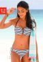 Venice Beach gestreepte strapless bandeau bikinitop wit marine - Thumbnail 2
