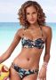 Venice Beach Beugelbikinitop in bandeaumodel Lori tropische hibiscusbloemprint gewatteerde cups uitneembare kussens - Thumbnail 1