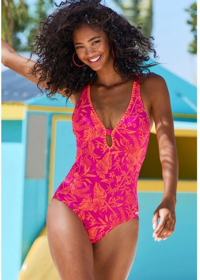 Venice Beach Badpak Kensi met diepe v-halsuitsnede en kleine opening vooraan