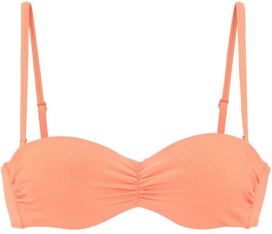 Venice Beach Bandeau-bikinitop Lucky van geribbelde structuurstof