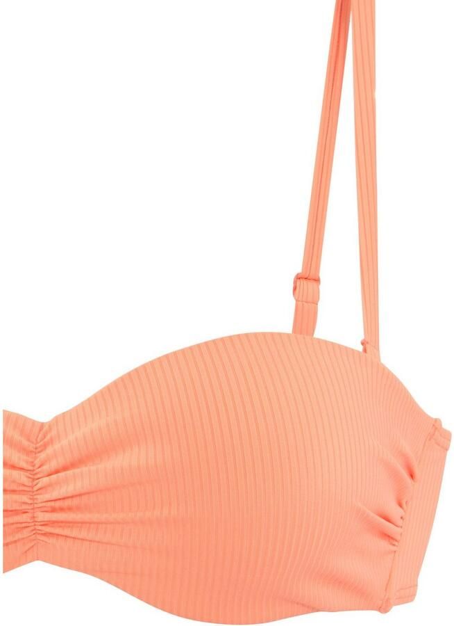 Venice Beach Bandeau-bikinitop Lucky van geribbelde structuurstof - Foto 2