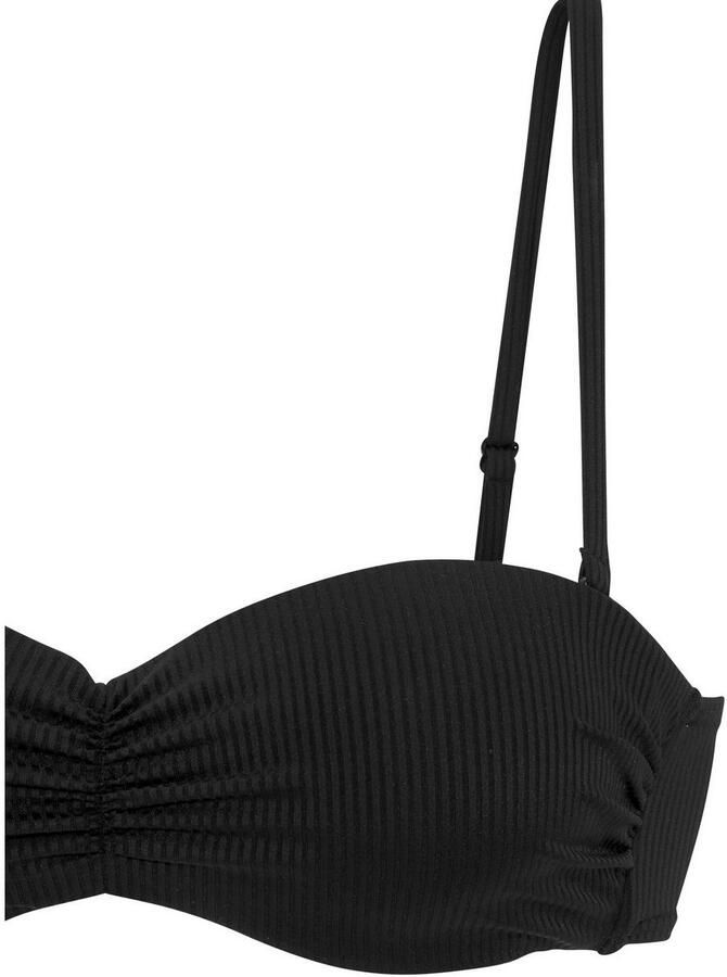 Venice Beach Bandeau-bikinitop Lucky van geribbelde structuurstof - Foto 3